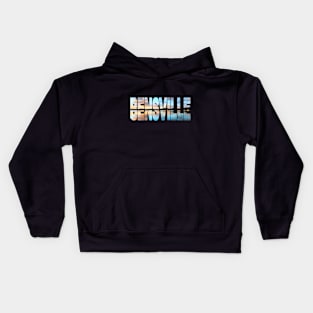 BENSVILLE - NSW Australia Sunset Boats Kids Hoodie